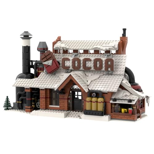 Torquino Weihnachten Haus Bausteine Set, Weihnachtshaus-Straßenszenenmodell Klemmbausteine Bausatz, Miniatur Haus Modellbausatz, Erwachsene, MOC-162963 (1970 Teile) von Torquino