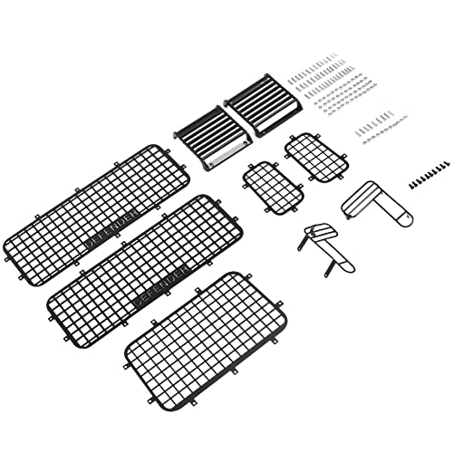 Torribala Dekoration für Netzlicht, Abdeckung für Metallfenster, für TRX4, 1/10 Stück, Upgrade für Auto, Kletterer, Fernbedienung Torribala Dekoration für Netzlicht, Abdeckung für Metallfenster, für TRX4, 1/10 Stück, Upgrade für Auto, Kletterer, Fernbedienung von Torribala