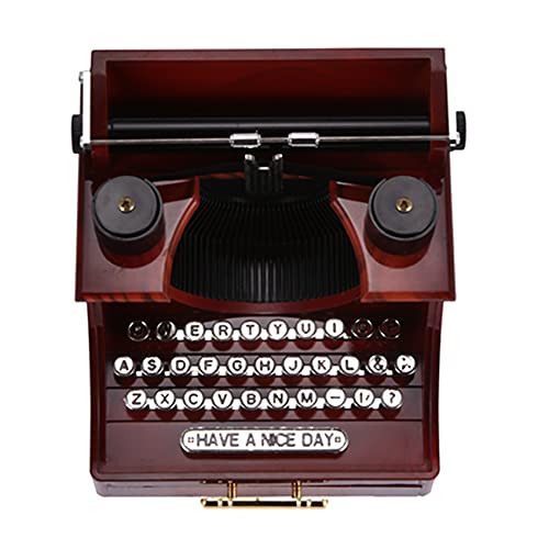 Torribala Haus Retro Vintage Schreib Maschine Spiel Uhr Für Haus Büro Mechanische Dekoration Kinder Retro Spiel Uhr von Torribala