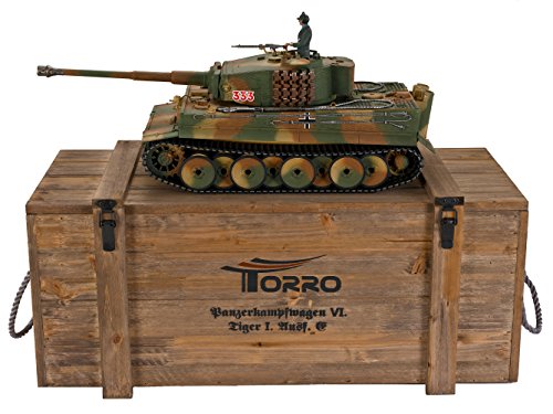 TORRO Tiger I. Mittlere Ausführung Metall Profi-Edition BB Version mit RRZ Panzer Tarn von Torro