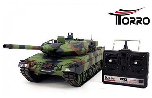 Torro RC Leopard 2A6 Panzer 2.4 GHz 1/16 Sound Rauch Kugel abschuss von Torro