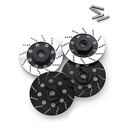 Torsten 4 StüCke Metall Bremse Scheibe Felgen Kasten Metall Hex Adapter 12Mm für 1/10 D4 On-Road Racing RC Auto Teile,Schwarz von Torsten