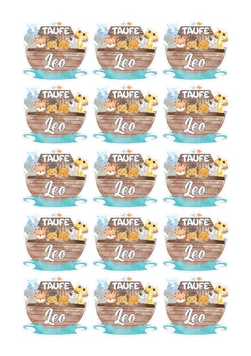 Muffinaufleger Cake Topper "TAUFE" ARCHE NOAH personalisiert mit Wunschtext - Oblate, Dekorpapier Plus oder Fondantpapier personalisiert mit Text Muffinaufleger Cake Topper "TAUFE" ARCHE NOAH personalisiert mit Wunschtext - Oblate, Dekorpapier Plus oder Fondantpapier personalisiert mit Text von Tortenpixel