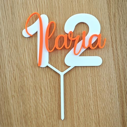 Personalisierter Tortenaufsatz mit Namen und Geburtstagszahl | Cake Topper für Geburtstag Personalisierter Tortenaufsatz mit Namen und Geburtstagszahl | Cake Topper für Geburtstag von Tortenpixel