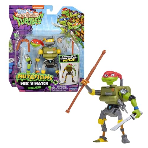 Tortues Ninja, Figur mit Gelenken, 12 cm mit Zubehör, Mix & Match, Metalhead, für Kinder ab 4 Jahren, T02014 Tortues Ninja, Figur mit Gelenken, 12 cm mit Zubehör, Mix & Match, Metalhead, für Kinder ab 4 Jahren, T02014 von Tortues Ninja