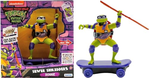 Teenage Mutant Ninja Turtles | Donatello Mutant Mayhem Skate Spielzeug | TMNT Actionfiguren Sewer Shredders, Geschenkspielzeug, Alter 3+ von TEENAGE MUTANT NINJA