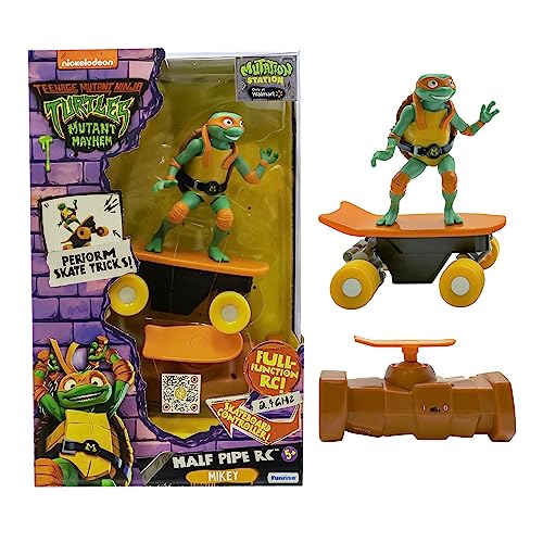 Teenage Mutant Ninja Turtles | Mutant Mayhem Michelangelo | Teenage Mutant Ninja Turtles Fernstgesteuertes Half Pipe-Fahrzeug, Filmedition, Ninja Turtles Spielzeug und Geschenke ab 5 Jahre von TEENAGE MUTANT NINJA