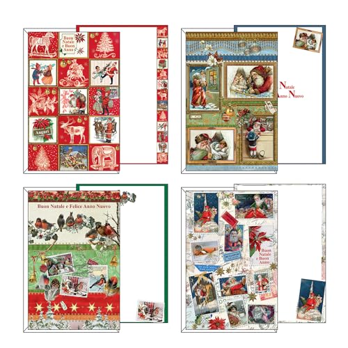 Toscane Carte Pregiate Weihnachtskarten Weihnachtsmann, Vintage-Packung, Mehrfarbig, 8009162323141 von Magicamente Carta