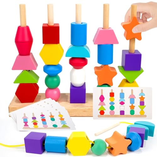 Tosekry Montessori Spielzeug ab 2 3 4 Jahre, Holzspielzeug Kinderspielzeug ab 2 3 4 Jahre Motorikspielzeug von Tosekry