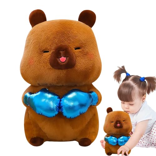 Capybara-Spielzeug für Kinder, Capybara-Plüschtier - Tragen von Boxhandschuhen Tierplüschtiere,Mehrzweck-Plüschtiere, weiches Dekokissen für Sofa, Auto, Schlafzimmer Capybara-Spielzeug für Kinder, Capybara-Plüschtier - Tragen von Boxhandschuhen Tierplüschtiere,Mehrzweck-Plüschtiere, weiches Dekokissen für Sofa, Auto, Schlafzimmer von Toseky