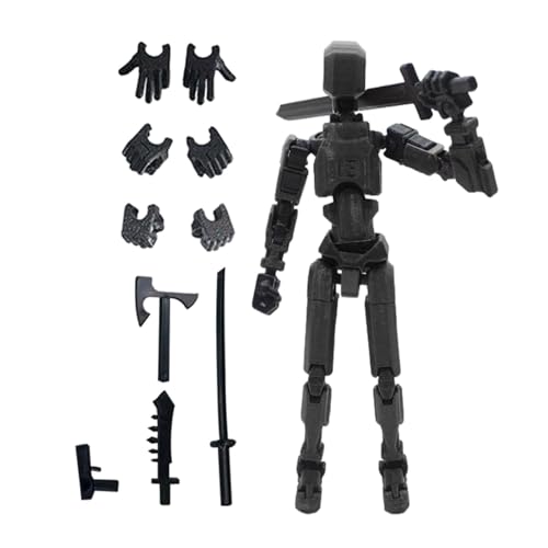 Toseky Actionfigurenmodell,3D-Actionfiguren,Lucky13 Articulated Robot Dummys Action Figures,DIY Ganzkörper-Roboter-Actionfigur,Flexible Figuren mit verstellbaren Gelenken für Schreibtisch, Bücherregal von Toseky