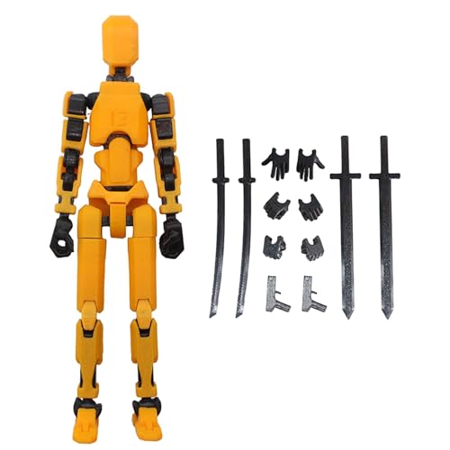 Toseky T13 Action Figures, T13 3D Printed Human Body Model Toy, Mehrgelenkiger, Beweglicher Ganzkörperroboter, Bewegliche Roboterfiguren, Spielzeug, Desktop-Dekorationen von Toseky