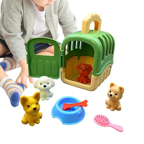 Toseky Tierarzt Spielset mit Spielset, Hundespielzeug für Kinder -teiliges pädagogisches Käfig-Spielset für die Hundepflege,Rollenspiel-Spielzeug für die Hundepflege, Kinder Geschenk mädchen von Toseky