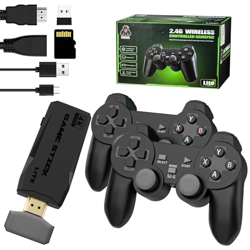 Wireless Retro Game Stick, Upgrade Retro Game Console, 20000+ Retro Games Retro Game Stick Pro, Plug & Play Klassische Videospiele mit 4K HDMI Ausgang und Dual 2.4G Controllern Wireless Retro Game Stick, Upgrade Retro Game Console, 20000+ Retro Games Retro Game Stick Pro, Plug & Play Klassische Videospiele mit 4K HDMI Ausgang und Dual 2.4G Controllern von Toskope