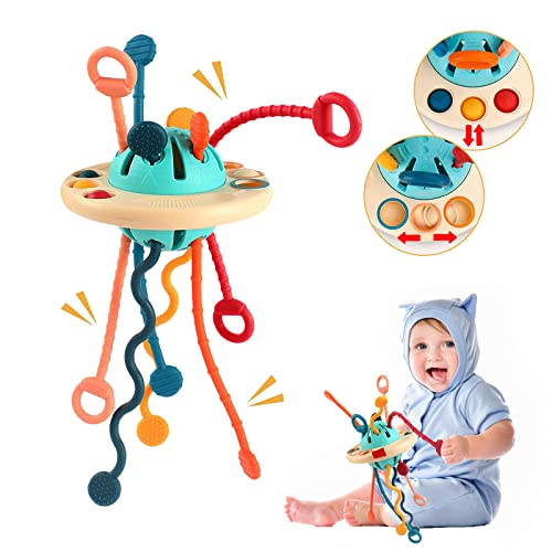 Tospino Baby Montessori Spielzeug 12–18 Monate, Sensorisches Spielzeug Silikon Zugschnur Aktivitätsspielzeug für Kleinkinder, Reisespielzeug, Feinmotorik Babyspielzeug, Lernspielzeug für 1 Jahr Tospino Baby Montessori Spielzeug 12–18 Monate, Sensorisches Spielzeug Silikon Zugschnur Aktivitätsspielzeug für Kleinkinder, Reisespielzeug, Feinmotorik Babyspielzeug, Lernspielzeug für 1 Jahr von Tospino