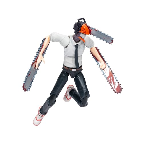 Total Anime Chainsaw Man – 16,5 cm große Figur mit austauschbarem Kopf und Armen Plus austauschbarem Mundstück von Total Anime