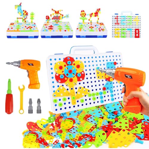 Spielzeug für 4 Jahre alte Jungen, Kinder, Konstruktionsspielzeug, Bausteine, Set mit Aufbewahrungsbox, STEM, pädagogisches Puzzle-Bohrspielzeug für Alter 3 4 5 6 Jahre alte Jungen Mädchen Kinder Spielzeug für 4 Jahre alte Jungen, Kinder, Konstruktionsspielzeug, Bausteine, Set mit Aufbewahrungsbox, STEM, pädagogisches Puzzle-Bohrspielzeug für Alter 3 4 5 6 Jahre alte Jungen Mädchen Kinder von Totebynet