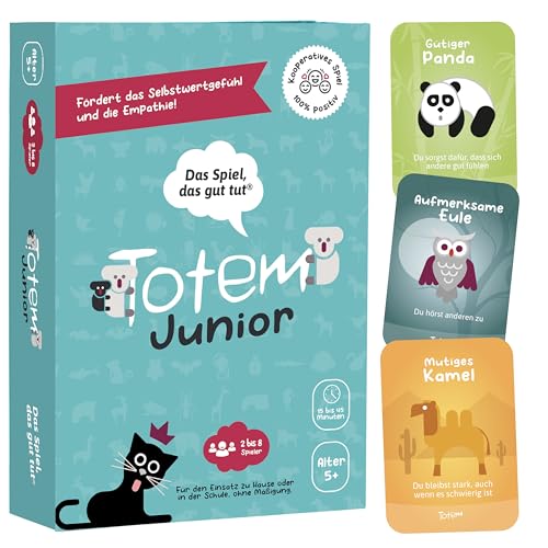 Totem Junior Kartenspiel für Kinder – Therapiespiel ab 5 Jahren für Selbstbewusstsein & Empathie, Familienspiel & Klassenspiel, Pädagogisches Gesellschaftsspiel (Junior Edition Deutsch) von Totem the feel good game