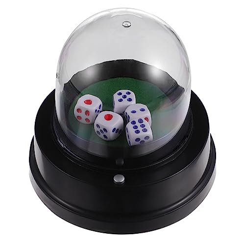 Totority 1 Satz Elektrischer Würfelbecher mit Würfeln Automatischer Shaker für Partys und Spiele Batterie Nicht Enthalten Tragbarer Dice Container für Bar und Outdoor Entertainment von Totority