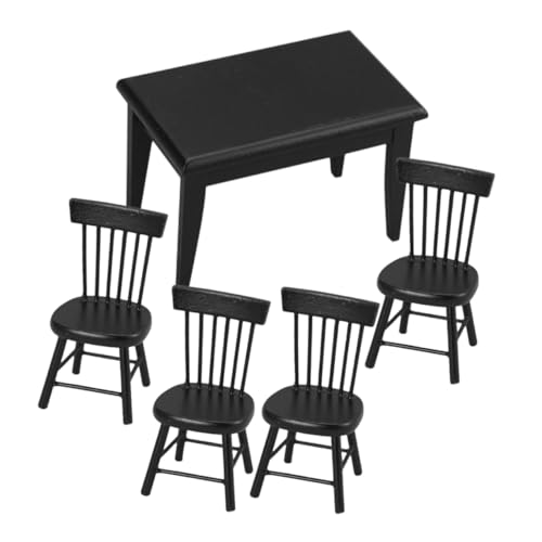 Totority 1 Satz Esstisch und Stühle für Puppenhaus Kreatives DIY Zubehör Platzsparend und Detailreich für Fantasievolles Totority 1 Satz Esstisch und Stühle für Puppenhaus Kreatives DIY Zubehör Platzsparend und Detailreich für Fantasievolles von Totority