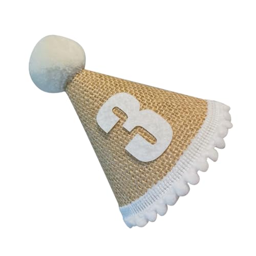 Totority 1 Stück Geburtstags Partyhut aus Leinen Dekorativer Hut für Jungen und Mädchen für Geburtstagsfeiern Unisex mit Niedlichen Pompons und Hochwertigem Material Totority 1 Stück Geburtstags Partyhut aus Leinen Dekorativer Hut für Jungen und Mädchen für Geburtstagsfeiern Unisex mit Niedlichen Pompons und Hochwertigem Material von Totority