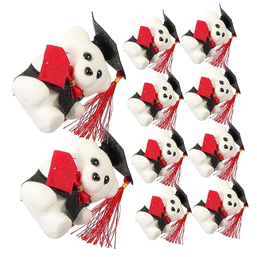 Totority 10 Stück Sitzende Doktorbären Puppen für Abschlussfeiern Dekoration von Blumensträußen und Geschenken für Absolventen Niedliche Accessoires für Abschluss von Totority