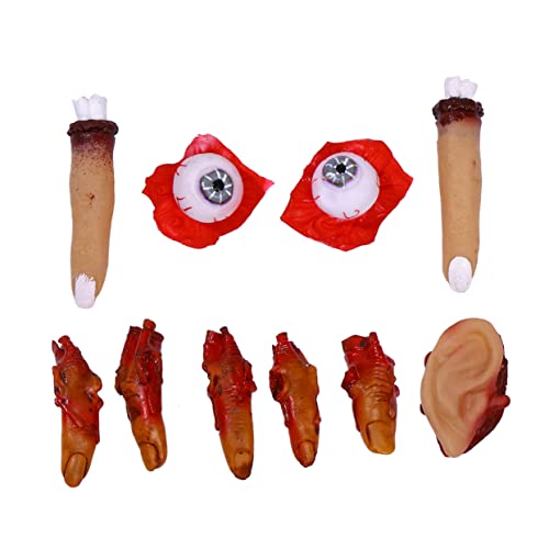 Totority 10 Stück Teiliges Halloween Requisiten Gruselige und Blutige Finger Augen und Ohren für Schaurige Partys und Dekorationen für Spukhäuser und Halloween Events Totority 10 Stück Teiliges Halloween Requisiten Gruselige und Blutige Finger Augen und Ohren für Schaurige Partys und Dekorationen für Spukhäuser und Halloween Events von Totority