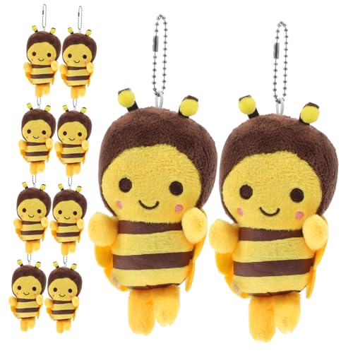 Totority 10Stücke Plüsch Bienenanhänger Süße Gefüllte Biene Schlüsselanhänger und Rucksack Deko Leicht und Tragbar Totority 10Stücke Plüsch Bienenanhänger Süße Gefüllte Biene Schlüsselanhänger und Rucksack Deko Leicht und Tragbar von Totority