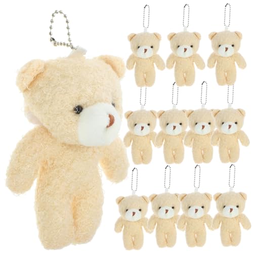 Totority 12 Stück Bär Anhänger Kuscheltier Schlüsselanhänger für DIY Projekte Weiche Puppen für Einzigartiger Bear Charme für Taschen und Accessoires von Totority