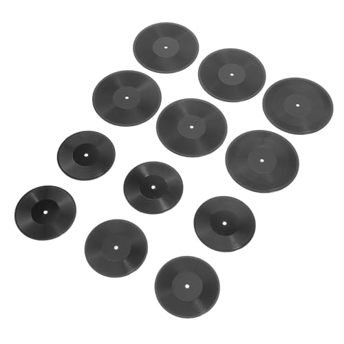 Totority 12 Stück Mini-vinylmodell Miniaturen Aufzeichnen Mit Klein Layout Liebenswert Winzig Miniatur-schallplattenornament Puppenhauszubehör Zartes Miniaturspielzeug Schwarz Plastik Totority 12 Stück Mini-vinylmodell Miniaturen Aufzeichnen Mit Klein Layout Liebenswert Winzig Miniatur-schallplattenornament Puppenhauszubehör Zartes Miniaturspielzeug Schwarz Plastik von Totority