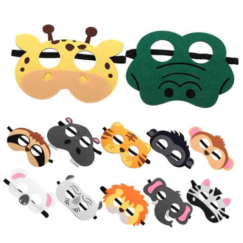 Totority 12 Stück Tiermasken aus Filz für Atemberaubende Halloween und Kostümparty Masken Hautfreundlich und Leicht für Kreative Feiern und Cosplay Veranstaltungen Totority 12 Stück Tiermasken aus Filz für Atemberaubende Halloween und Kostümparty Masken Hautfreundlich und Leicht für Kreative Feiern und Cosplay Veranstaltungen von Totority