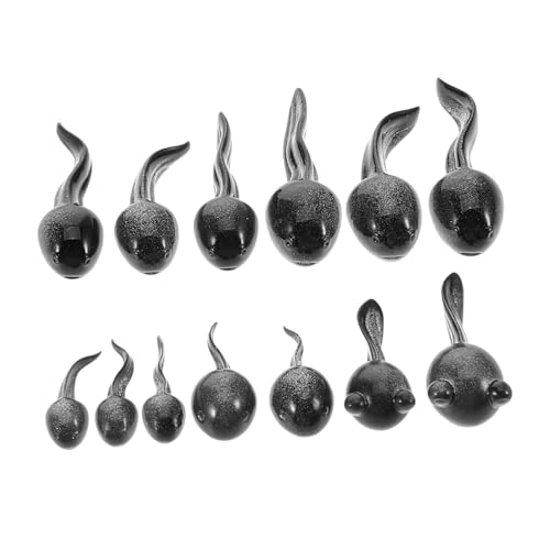Totority 13 Stück Miniaturisierte Teilige Teichdekoration Realistische Tadpole Figuren für Garten Bonsai Aquarium und Mikro Landschaft Accessories für Kreative DIY Projekte von Totority