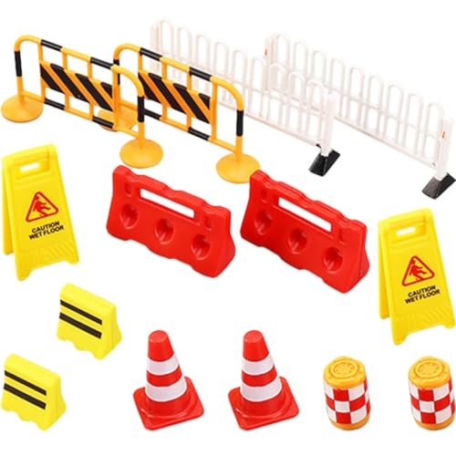 Totority 14Stücke Teiliges Kinderspielzeug Verkehrszeichen Straßenkegel und Barrikaden für Kreative Spielstraßen für Rollenspiele und Bildungszwecke Fördert Totority 14Stücke Teiliges Kinderspielzeug Verkehrszeichen Straßenkegel und Barrikaden für Kreative Spielstraßen für Rollenspiele und Bildungszwecke Fördert von Totority