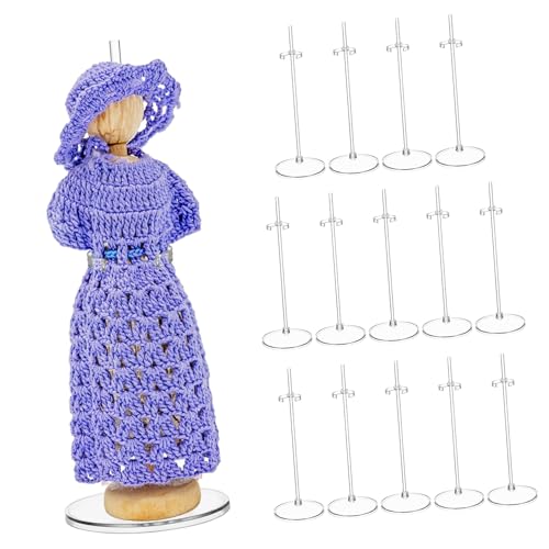 Totority 15Stücke Teiliges Puppenständer Transparente Figurenhalter für Puppen Langlebig Einfach zu Montieren Vielseitig Einsetzbar Display für Sammlungen von Totority