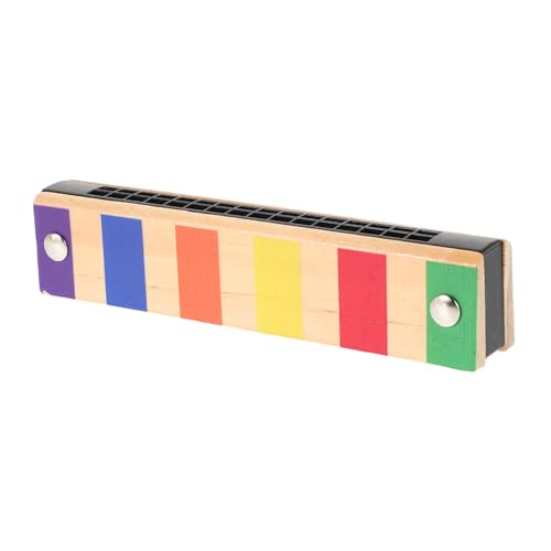 Totority 16 Holzmundharmonikas Kinderinstrumentenzubehör Mundharmonika Kindermundharmonika Partygeschenke Multifunktionsinstrument Holzspielzeug Anfänger Mundharmonika von Totority
