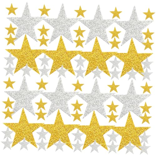 Totority 180 Stück Glitzernde Sternaufkleber Weihnachtssterne Selbstklebende Belohnungssticker für Klassenzimmer Kunst und Deko Sicher und Langlebig Totority 180 Stück Glitzernde Sternaufkleber Weihnachtssterne Selbstklebende Belohnungssticker für Klassenzimmer Kunst und Deko Sicher und Langlebig von Totority