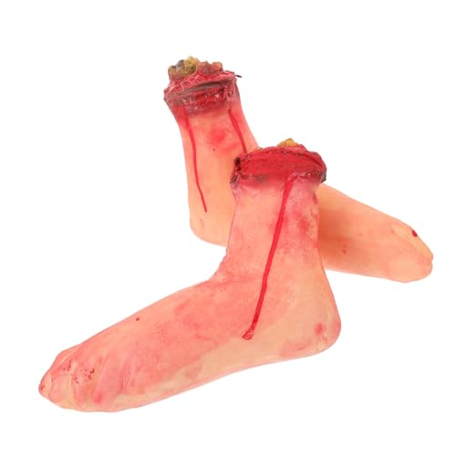 Totority 2 Stck. Halloween Abgetrennte Füße Gruselige Fake Füße Requisiten für Horror Dekoration Realistische Kunst Fuß Props für Halloween Party und Cosplay Totority 2 Stck. Halloween Abgetrennte Füße Gruselige Fake Füße Requisiten für Horror Dekoration Realistische Kunst Fuß Props für Halloween Party und Cosplay von Totority
