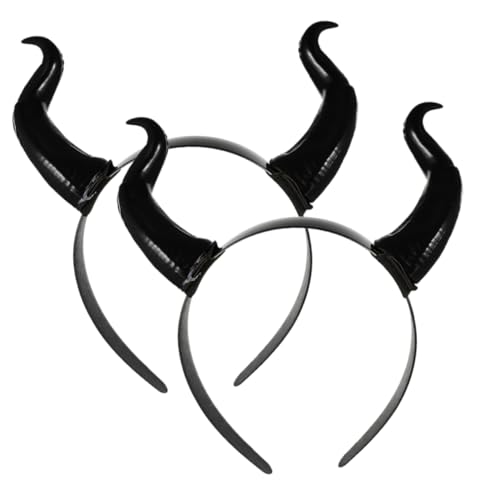 Totority 2 Stück Halloween Horn Stirnband Einzigartige Cosplay Kopfbedeckung für Karneval und Partys Abnehmbar und Mattem Design Accessoire für Kreative Verkleidungen von Totority