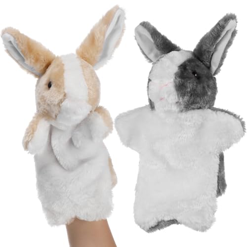 Totority 2 Stück Handpuppen Niedliche Tier Handpuppen aus Hochwertigem Material für Interaktives Fördert Fantasie und Kommunikation für Ab Jahren Zufällige Farbe von Totority