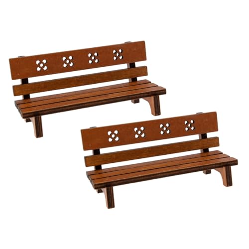 Totority 2 Stück Holzbank Deko Vintage für Puppenhaus Gartenaccessoires Kreative Tischdeko Retro Farbe für Mikrolandschaften und Fotorequisiten Totority 2 Stück Holzbank Deko Vintage für Puppenhaus Gartenaccessoires Kreative Tischdeko Retro Farbe für Mikrolandschaften und Fotorequisiten von Totority