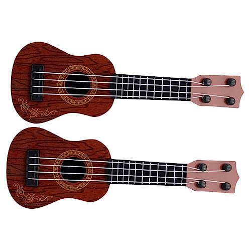 Totority 2 Stück Kunststoff Ukulele für Pädagogisches Musikinstrument Musikalischen Entwicklung für Anfänger Bühneninstrument Sicher und Realistisch Gestaltet von Totority