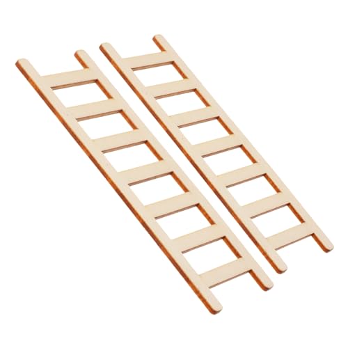 Totority 2 Stück Mini Holzleiter Dekoration Treppe für DIY Landschaftsdeko Puppenhaus und Gartendekoration Langlebig für Rollenspiele und Fotorequisiten Totority 2 Stück Mini Holzleiter Dekoration Treppe für DIY Landschaftsdeko Puppenhaus und Gartendekoration Langlebig für Rollenspiele und Fotorequisiten von Totority