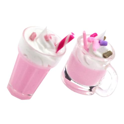 Totority 2 Stück Puppenhaussimulation Erdbeermilchshake - Eisdiele dekoratives Mini-EIS Mini-Puppenhaus- dekorative künstliche Eiscreme-Requisite Eiscrememodell Harz Totority 2 Stück Puppenhaussimulation Erdbeermilchshake - Eisdiele dekoratives Mini-EIS Mini-Puppenhaus- dekorative künstliche Eiscreme-Requisite Eiscrememodell Harz von Totority