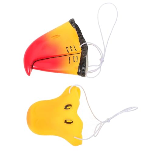 Totority 2 Stück Tiernasen Maske für Entenkopf und Papageiennase für Halloween Tierkostüm Accessoire Perfektes für Kostümpartys und Karneval von Totority