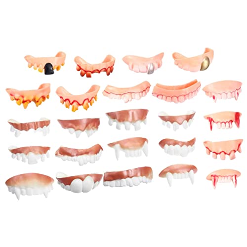Totority 24 Stück Halloween Fake Zähne Lustige Zombie Zähne für Kostümpartys Karneval und Cosplay Gruselige Halloween und Kreative Verkleidungen Totority 24 Stück Halloween Fake Zähne Lustige Zombie Zähne für Kostümpartys Karneval und Cosplay Gruselige Halloween und Kreative Verkleidungen von Totority