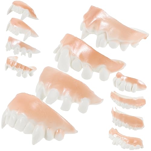 Totority 24 Stück Teiliges Lustige Horror Zähne für Halloween Kostümparty Verschiedene Requisiten für Gruselige und Witzige Looks aus Sicherem für Cosplay und Feiern von Totority