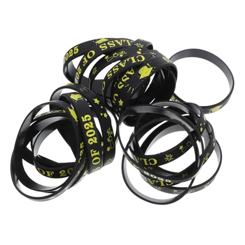 Totority 24Stücke Silikon Armbänder Klasse Elastische Abschlussfeier Armbänder für Studenten und Lehrer Party Gefälligkeiten für Graduierungen Totority 24Stücke Silikon Armbänder Klasse Elastische Abschlussfeier Armbänder für Studenten und Lehrer Party Gefälligkeiten für Graduierungen von Totority