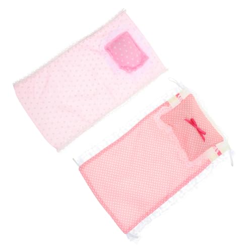 Totority 2Sätze Puppenhaus Bettwäsche Set Teiliges Mini Bettwäsche Set mit Kissen und Bettlaken Zubehör für Puppenhaus Schlafzimmer zum Dekorieren von Mini Betten Totority 2Sätze Puppenhaus Bettwäsche Set Teiliges Mini Bettwäsche Set mit Kissen und Bettlaken Zubehör für Puppenhaus Schlafzimmer zum Dekorieren von Mini Betten von Totority