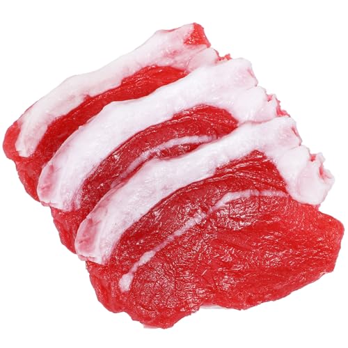 Totority 3 Stück Realistisches Kunstschweinefleisch Modell aus Resin Dekorative Schweinefleisch Nachbildung für Fotografie und Aufbewahrung für Kinderbildung Totority 3 Stück Realistisches Kunstschweinefleisch Modell aus Resin Dekorative Schweinefleisch Nachbildung für Fotografie und Aufbewahrung für Kinderbildung von Totority