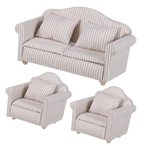 Totority 3 Stück Sofa Sessel und Tisch für Puppenhäuser Dekoration für Kinderzimmer Wohnzimmer und Mehr Gestalten Totority 3 Stück Sofa Sessel und Tisch für Puppenhäuser Dekoration für Kinderzimmer Wohnzimmer und Mehr Gestalten von Totority